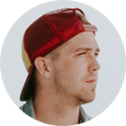 Young man with a red cap
